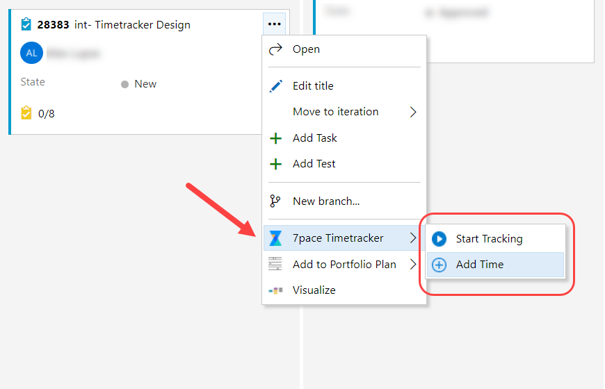 7pace Add Time - Start Tracking